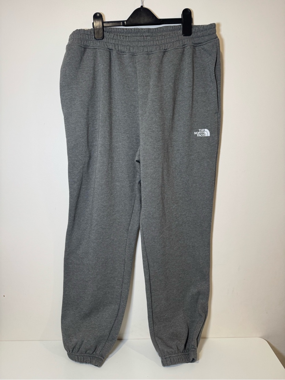 The North Face Gray Fleece Joggers Men’s Large - small hole see photos